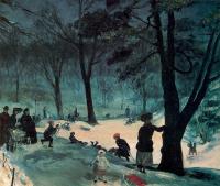 William James Glackens - Central Park Winter